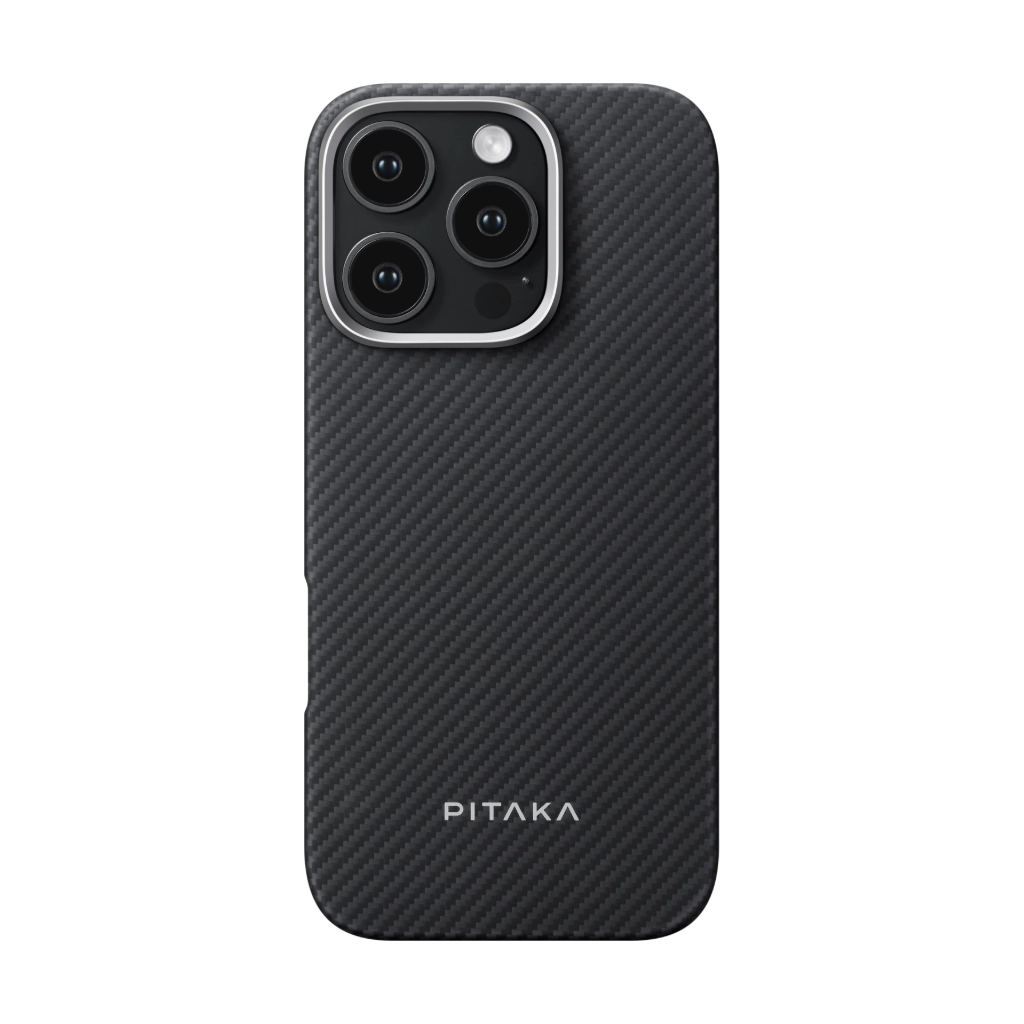 Pitaka Ultra-Slim Case for iPhone 16 Pro Max 600D Black/Grey (Twill)