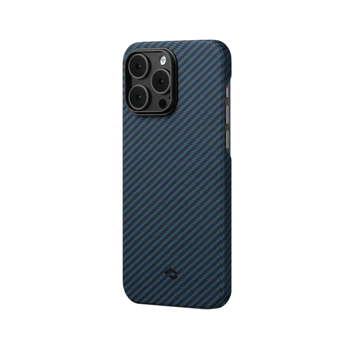 Pitaka iPhone 15 Pro MagEZ Case 4 - 1500D Black/Blue (Twill)