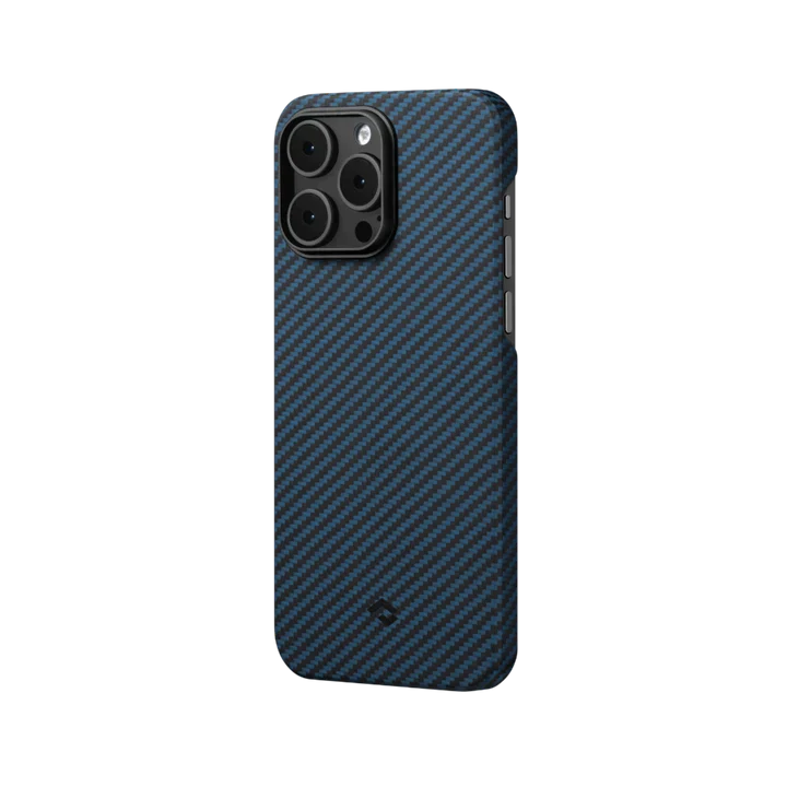 Pitaka iPhone 15 Pro Max MagEZ Case 4 - 1500D Black/Blue (Twill)