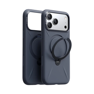 TORRAS Ostand Spin Silicone MagSafe Case for iPhone 17 Pro & Pro Max - Midnight Blue 