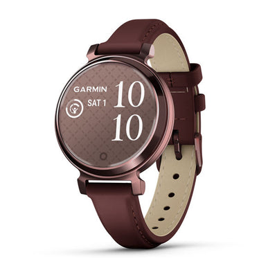 Garmin Lily 2 - Dark Bronze / Mulberry Leather 