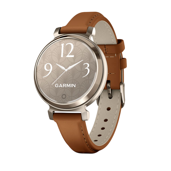 Garmin Lily 2 - Cream Gold / Tan Leather #color_cream-gold-tan-leather