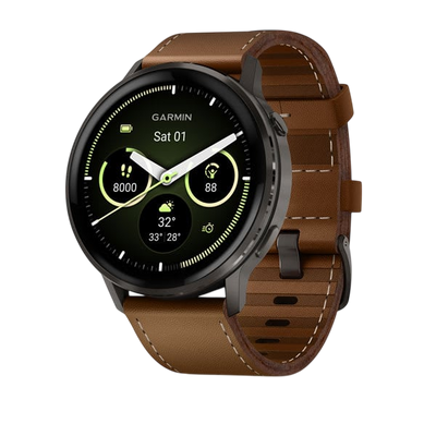 Venu 4 45mm Slate Brown Leather