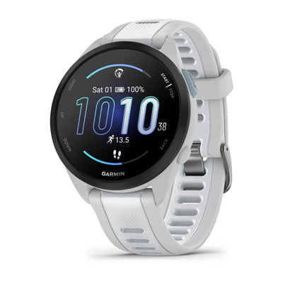 Garmin Forerunner 165 Music GPS Running Smartwatch - Mist Grey / Whitestone 