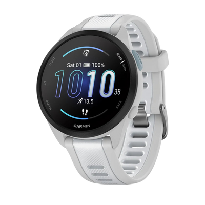 Garmin Forerunner 165 Music GPS Running Smartwatch - Mist Grey / Whitestone 