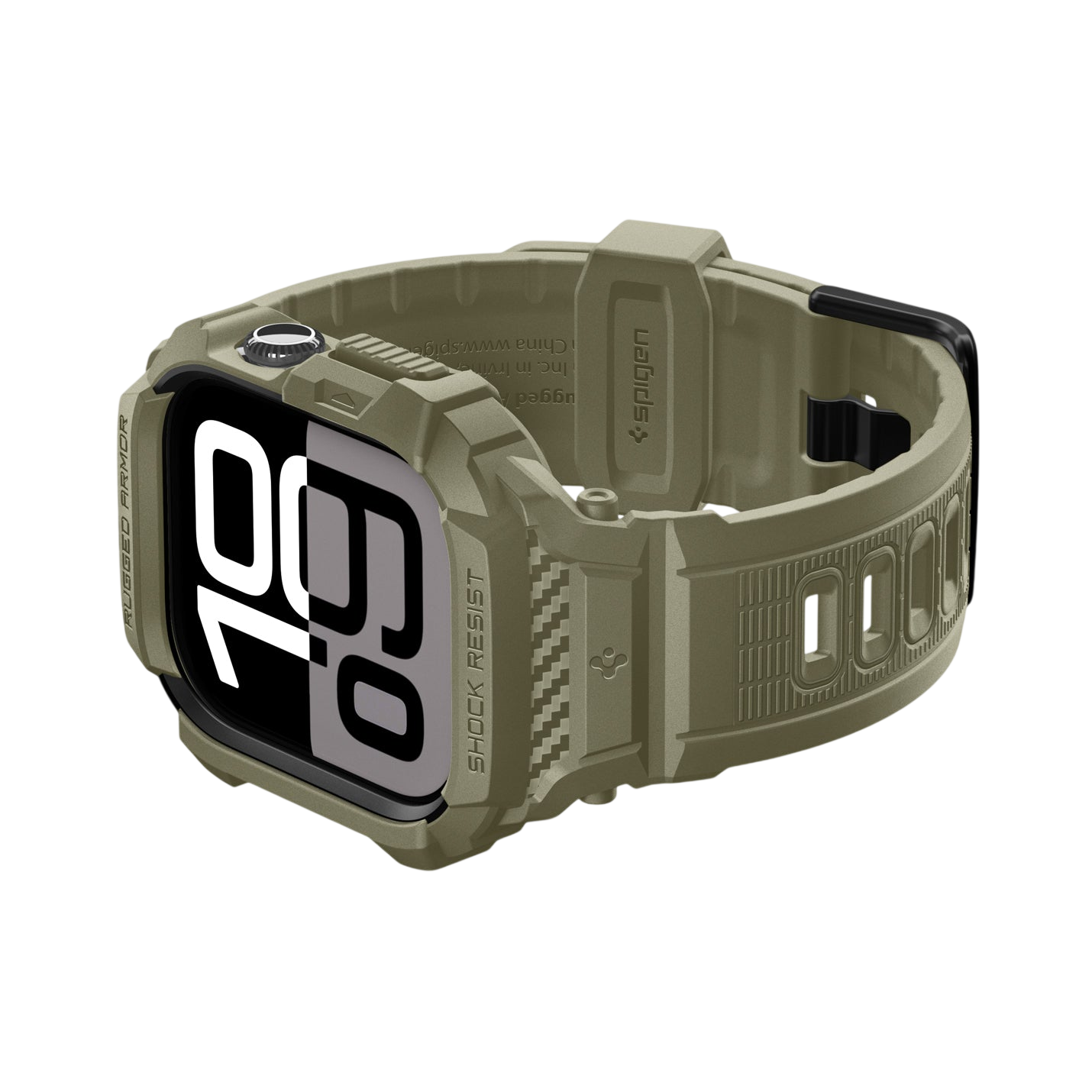 حافظة سبجن روجيد أرمور برو 2 + حزام لساعات أبل ووتش سيريز 11 / 10 46مم