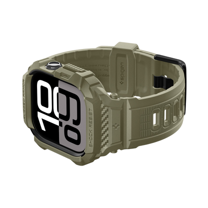 حافظة سبجن روجيد أرمور برو 2 + حزام لساعات أبل ووتش سيريز 11 / 10 46مم