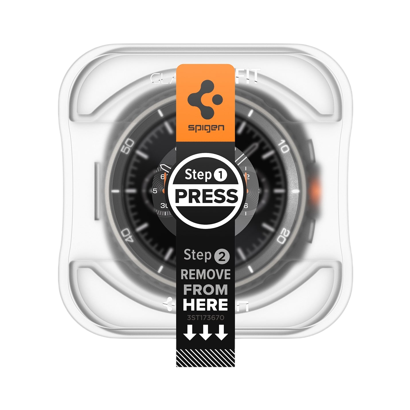 واقي شاشة Spigen GLAS.tR EZ Fit لسامسونج جالاكسي ووتش 8 كلاسيك - عبوة من 2