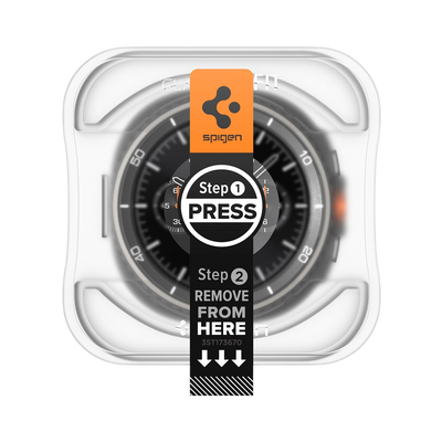 واقي شاشة Spigen GLAS.tR EZ Fit لسامسونج جالاكسي ووتش 8 كلاسيك - عبوة من 2