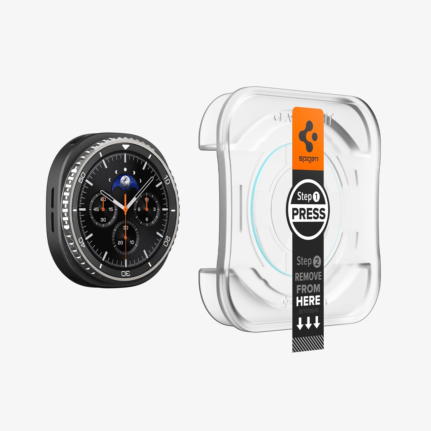 Spigen GLAS.tR EZ Fit Screen Protector for Samsung Galaxy Watch8 Classic - 2 Pack