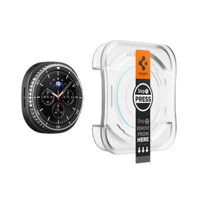 واقي شاشة Spigen GLAS.tR EZ Fit لسامسونج جالاكسي ووتش 8 كلاسيك - عبوة من 2