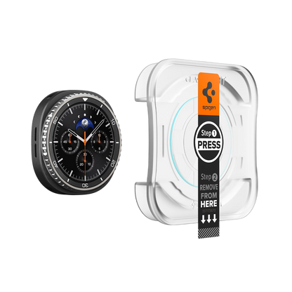 واقي شاشة Spigen GLAS.tR EZ Fit لسامسونج جالاكسي ووتش 8 كلاسيك - عبوة من 2