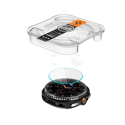 واقي شاشة Spigen GLAS.tR EZ Fit لسامسونج جالاكسي ووتش 8 كلاسيك - عبوة من 2