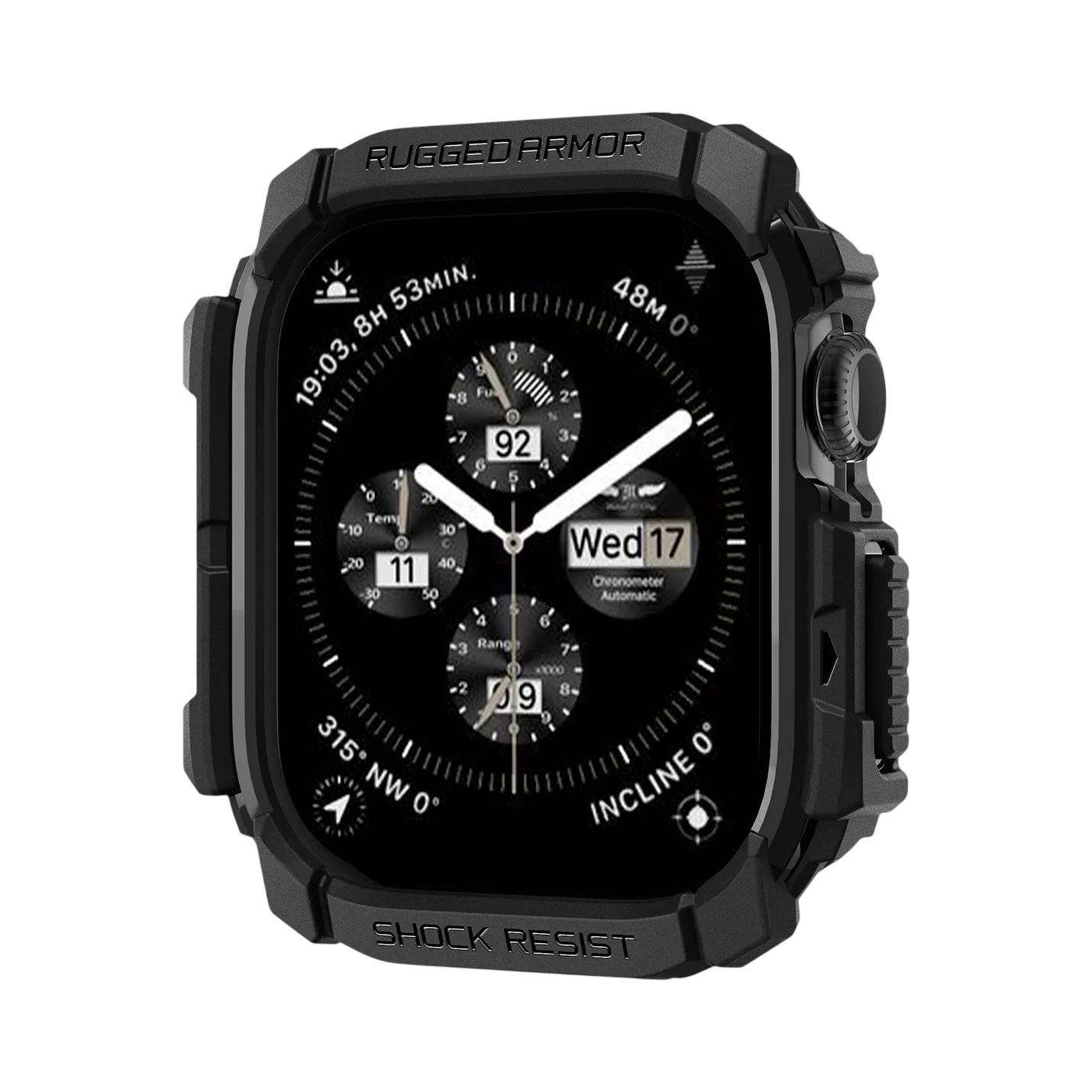 حافظة سبجن روجيد أرمور لسلسلة ساعة آبل 11 / 10 (46 مم)