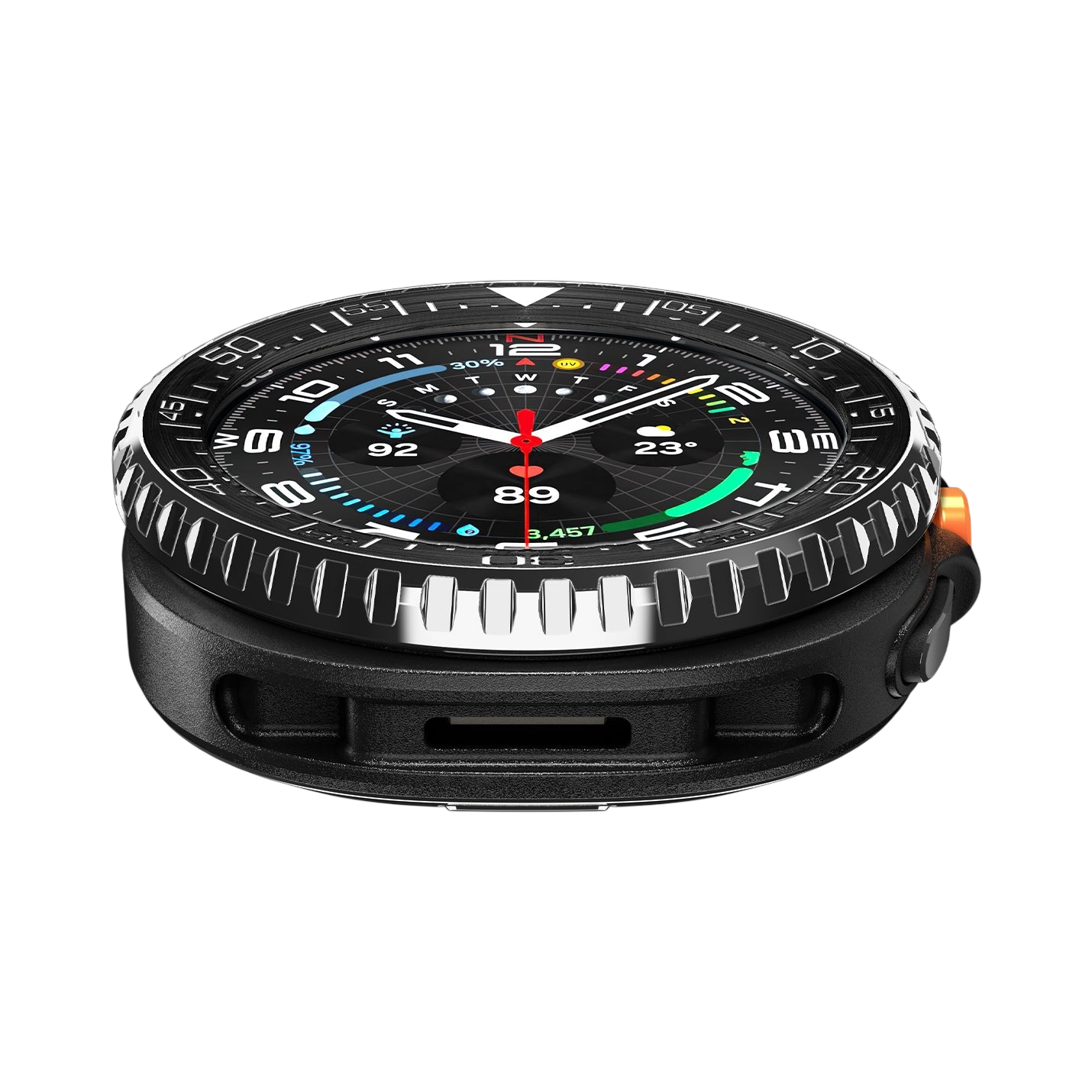 سبجن بيزل تون لسامسونج جالكسي ووتش 8 كلاسيك 46 مم - أسود