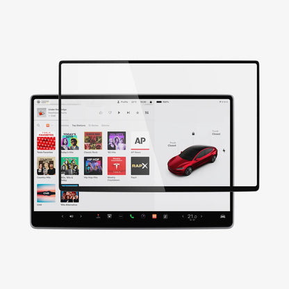 واقي شاشة مضاد للتوهج من زجاج مقسى سبجن تسلا tR رقيق (للشاشة الخلفية) عبوة واحدة - تسلا موديل 3 (2025/2024) - Y (2025)