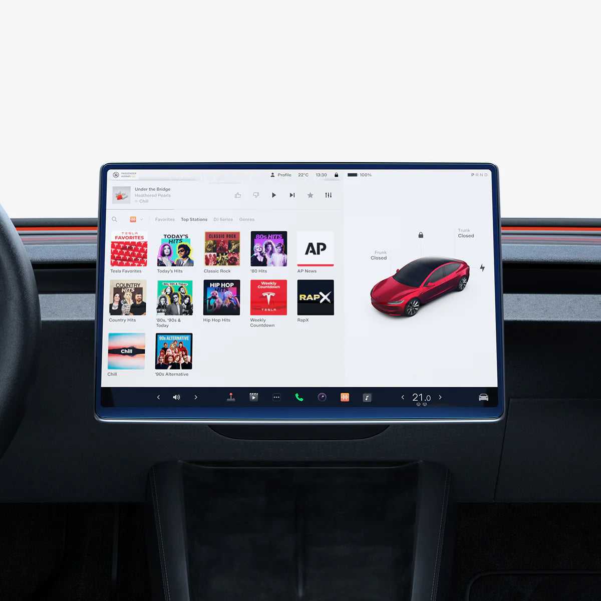 واقي شاشة مضاد للتوهج من زجاج مقسى سبجن تسلا tR رقيق (للشاشة الخلفية) عبوة واحدة - تسلا موديل 3 (2025/2024) - Y (2025)