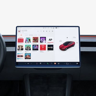 واقي شاشة مضاد للتوهج من زجاج مقسى سبجن تسلا tR رقيق (للشاشة الخلفية) عبوة واحدة - تسلا موديل 3 (2025/2024) - Y (2025)