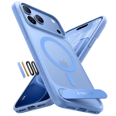Torras Ostand L1 Case for iPhone 17 Pro Max / iPhone 18 Pro Max - Blue 