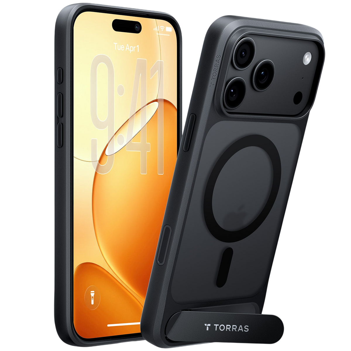 Torras Ostand L1 Case for iPhone 17 Pro Max / iPhone 18 Pro Max - Black 