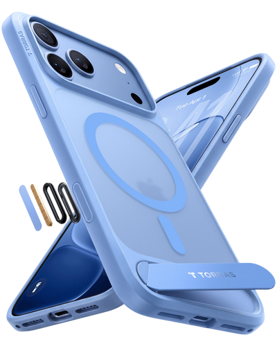Torras Ostand L1 Case for iPhone 17 Pro Max / iPhone 18 Pro Max - Blue 