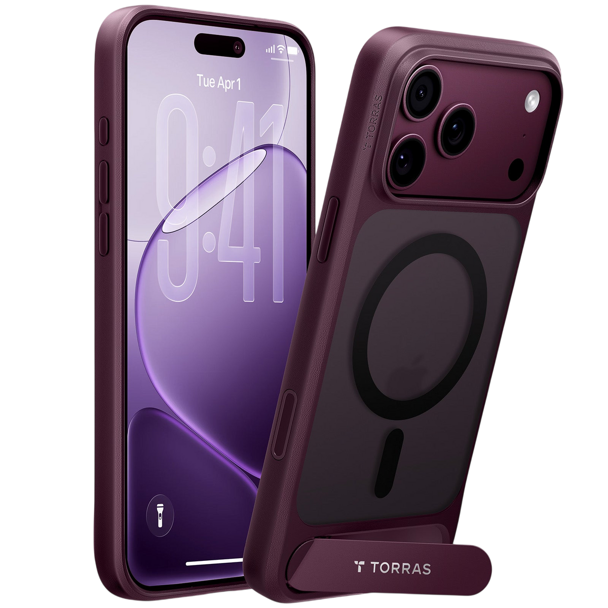 Torras Ostand L1 Case for iPhone 17 Pro Max / iPhone 18 Pro Max - Purple 