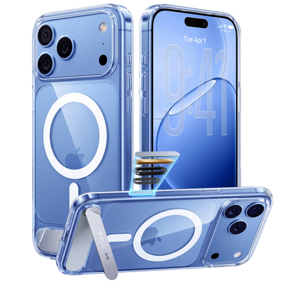 Torras Ostand L1 Case for iPhone 17 Pro / iPhone 18 Pro - Clear 