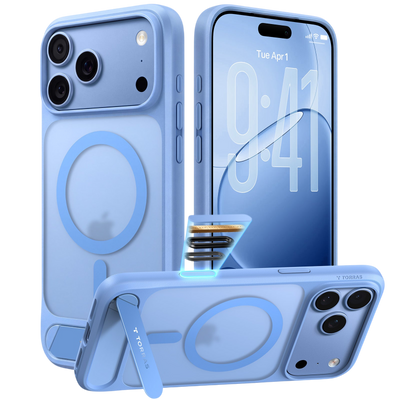 Torras Ostand L1 Case for iPhone 17 Pro Max / iPhone 18 Pro Max - Blue 