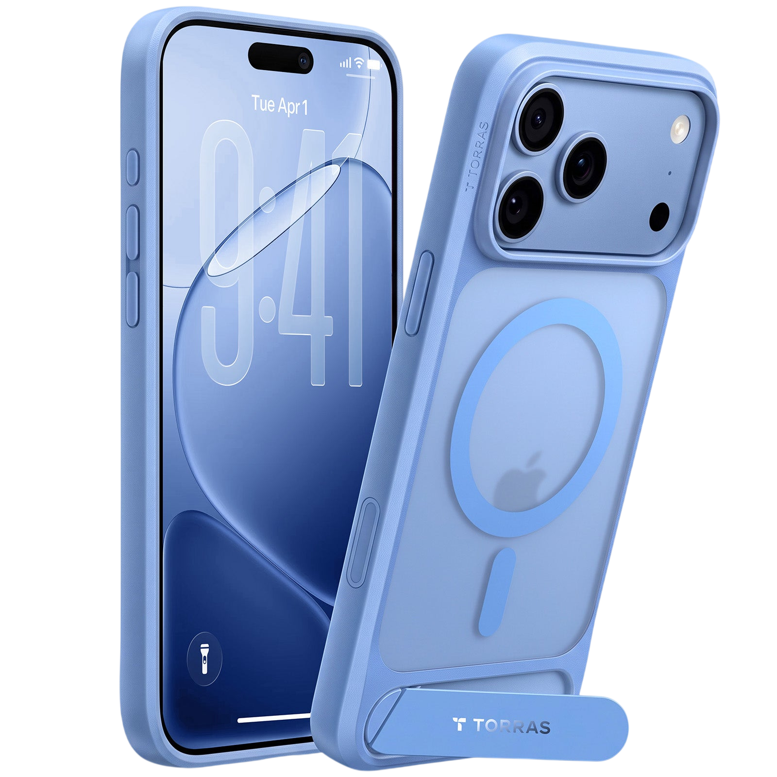 Torras Ostand L1 Case for iPhone 17 Pro Max / iPhone 18 Pro Max - Blue 