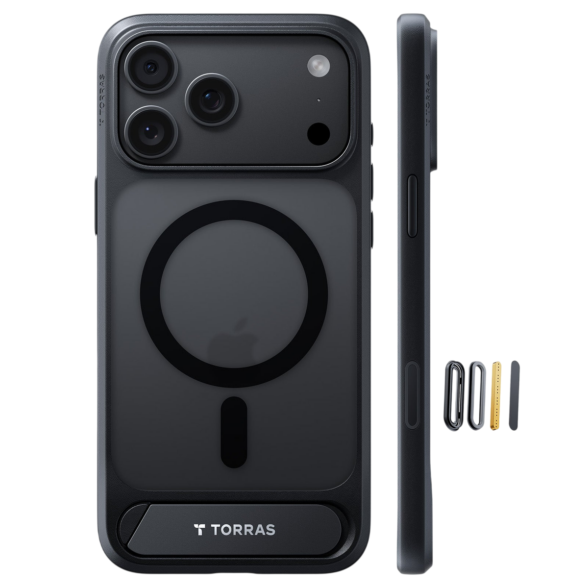 Torras Ostand L1 Case for iPhone 17 Pro Max / iPhone 18 Pro Max - Black 