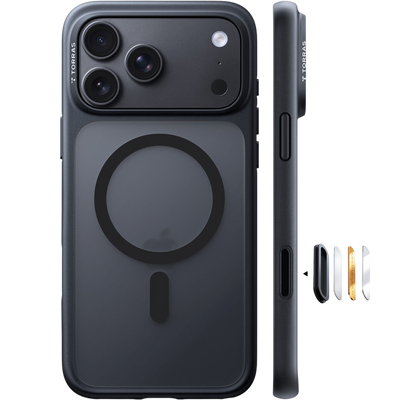 Torras Guardian-Mag Case for iPhone 17 Pro Max / iPhone 18 Pro Max - Black 