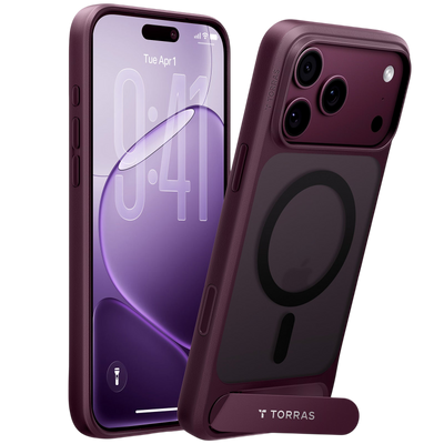 Torras Ostand L1 Case for iPhone 17 Pro / iPhone 18 Pro - Purple 