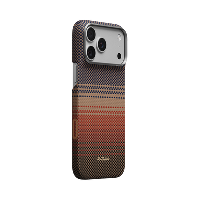 PITAKA Sunset•Moonrise Edge Case for iPhone 18 Pro Max - Sunset aramid fiber gradient