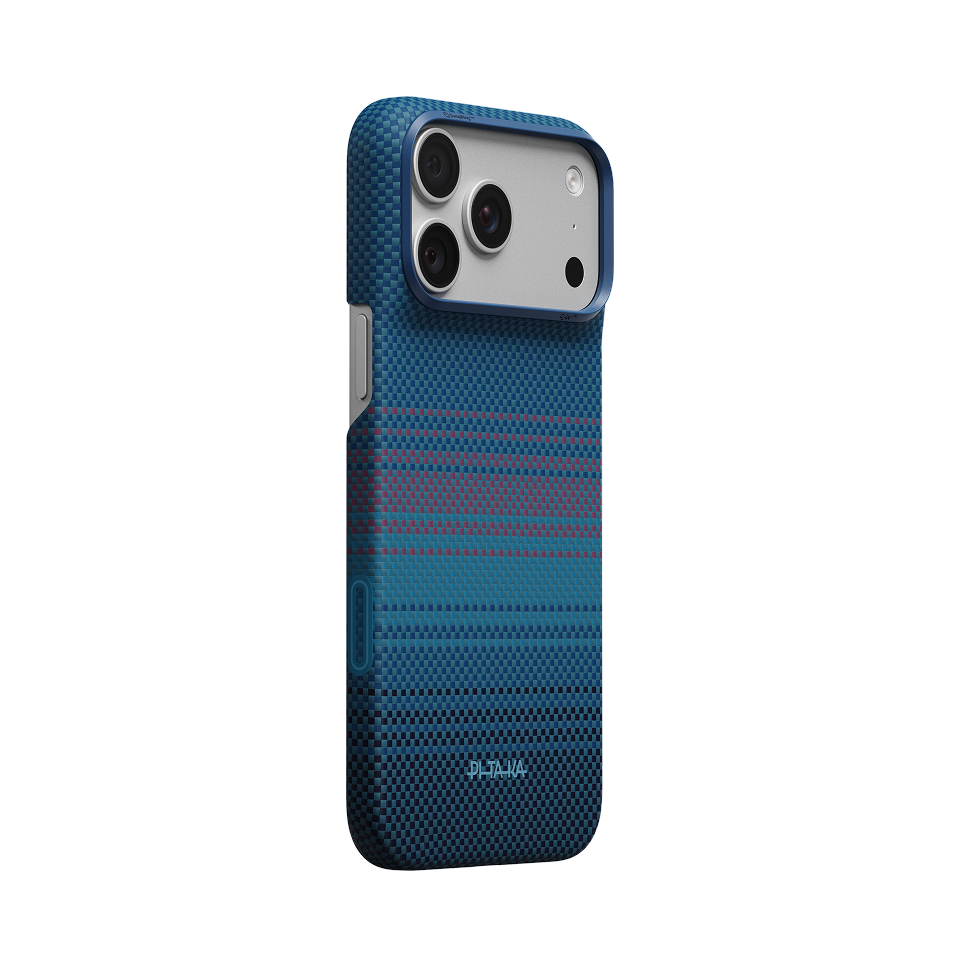 PITAKA Moonrise 2.0 Edge Case for iPhone 18 Pro Max - 1001 Nights Midnight aramid fiber