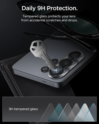 حامي عدسة Spigen Glas.tREZFit Optik Black لهاتف GalaxyS26 Ultra - عبوة 2