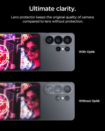 حامي عدسة Spigen Glas.tREZFit Optik Black لهاتف GalaxyS26 Ultra - عبوة 2