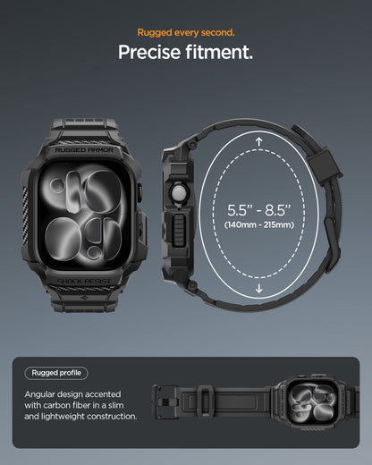 Spigen Rugged Armor Pro 2 Case + Band for Apple Watch Series 11 / 10 46mm