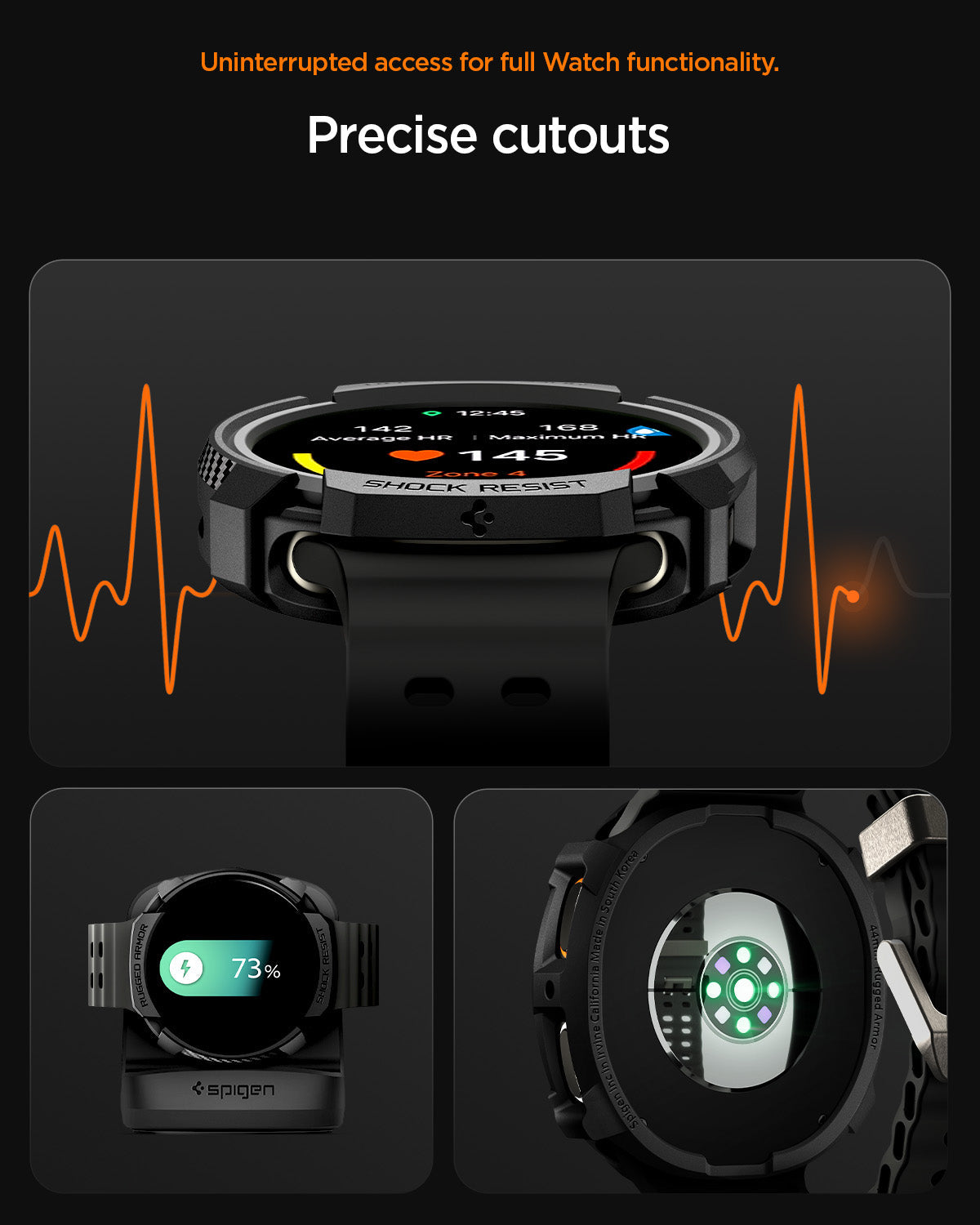 غلاف سبجن روجيد أرمور لسامسونج جالاكسي ووتش 8 44مم