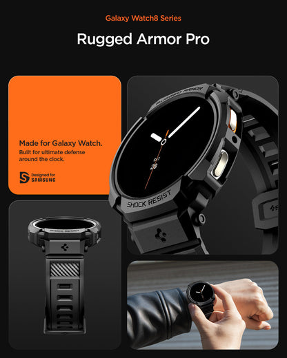 Spigen Rugged Armor Pro (Case + Band) For Samsung Galaxy Watch 8 Series 44mm
