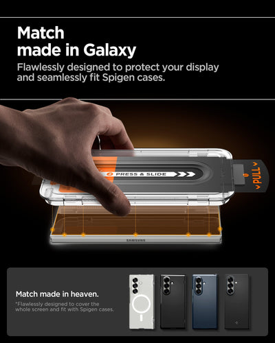 Spigen GLAS.tR EZ Fit Pro Screen Protector for Samsung Galaxy Z Fold 7 - 2 Pack