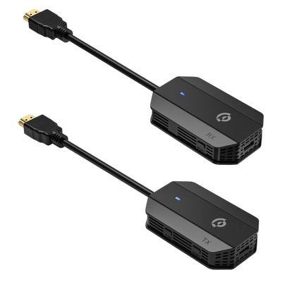 Powerology Wireless HDMI Mirroring Adaptor Pair with USB-C Cable Full HD 1080P - Black
