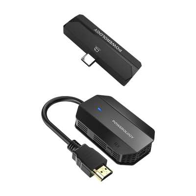 Powerology Wireless HDMI Type-C Adapter Audio & Video - Black