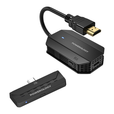 Powerology Wireless HDMI Type-C Adapter Audio & Video - Black