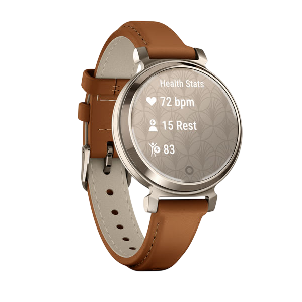 Garmin Lily 2 - Cream Gold / Tan Leather #color_cream-gold-tan-leather