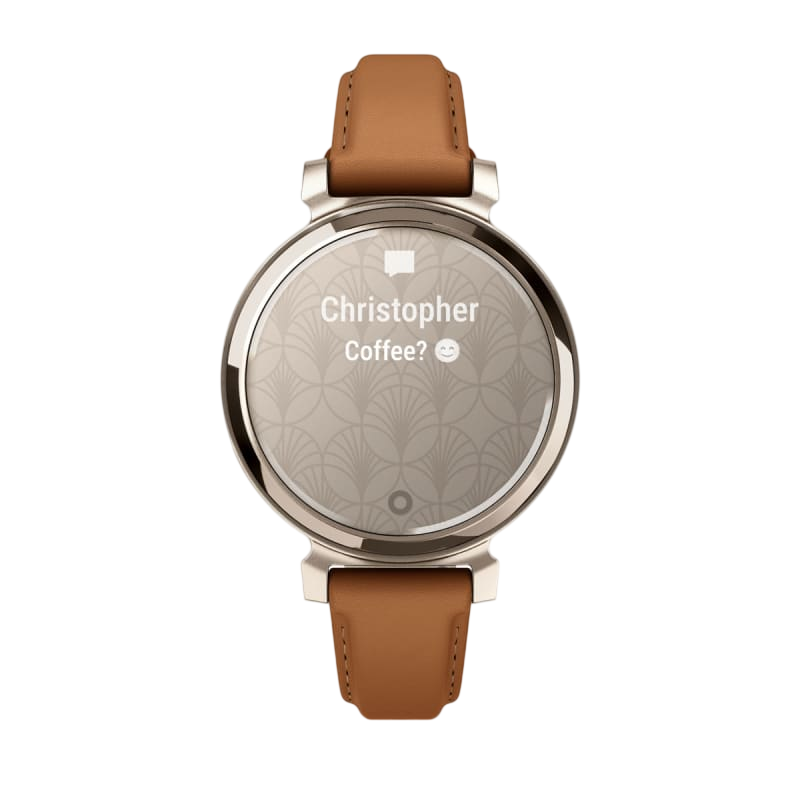 Garmin Lily 2 - Cream Gold / Tan Leather #color_cream-gold-tan-leather