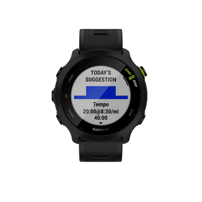 Garmin Forerunner 55 GPS Running Smartwatch - Black (010-02562-14)