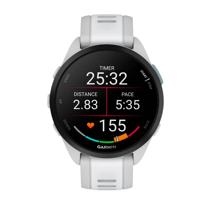 Garmin Forerunner 165 Music GPS Running Smartwatch - Mist Grey / Whitestone #color_mist-grey-whitestone