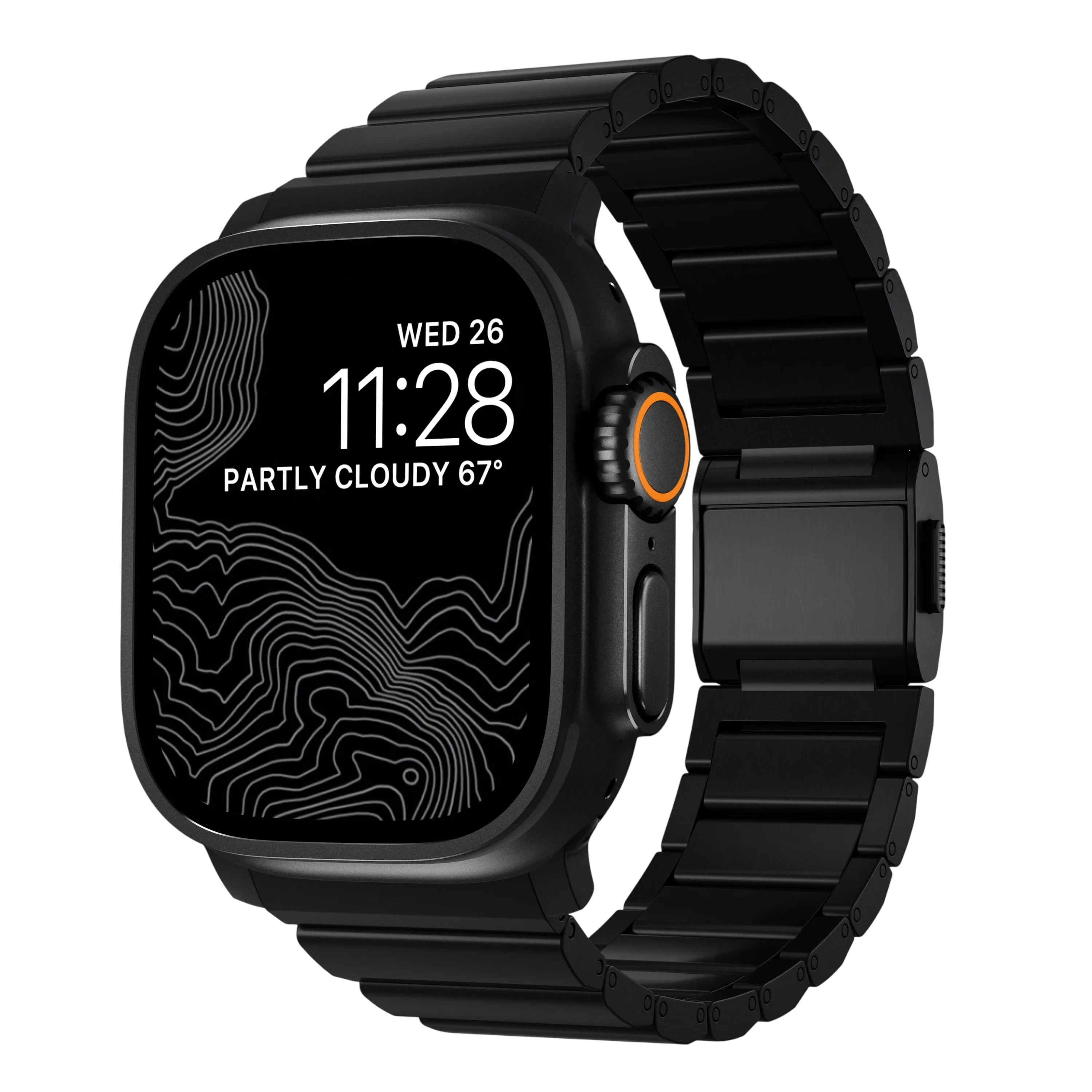 سوار التيتانيوم من الأجهزة الطبيعية من نوماد لساعة أبل 49 ملم / 46 ملم