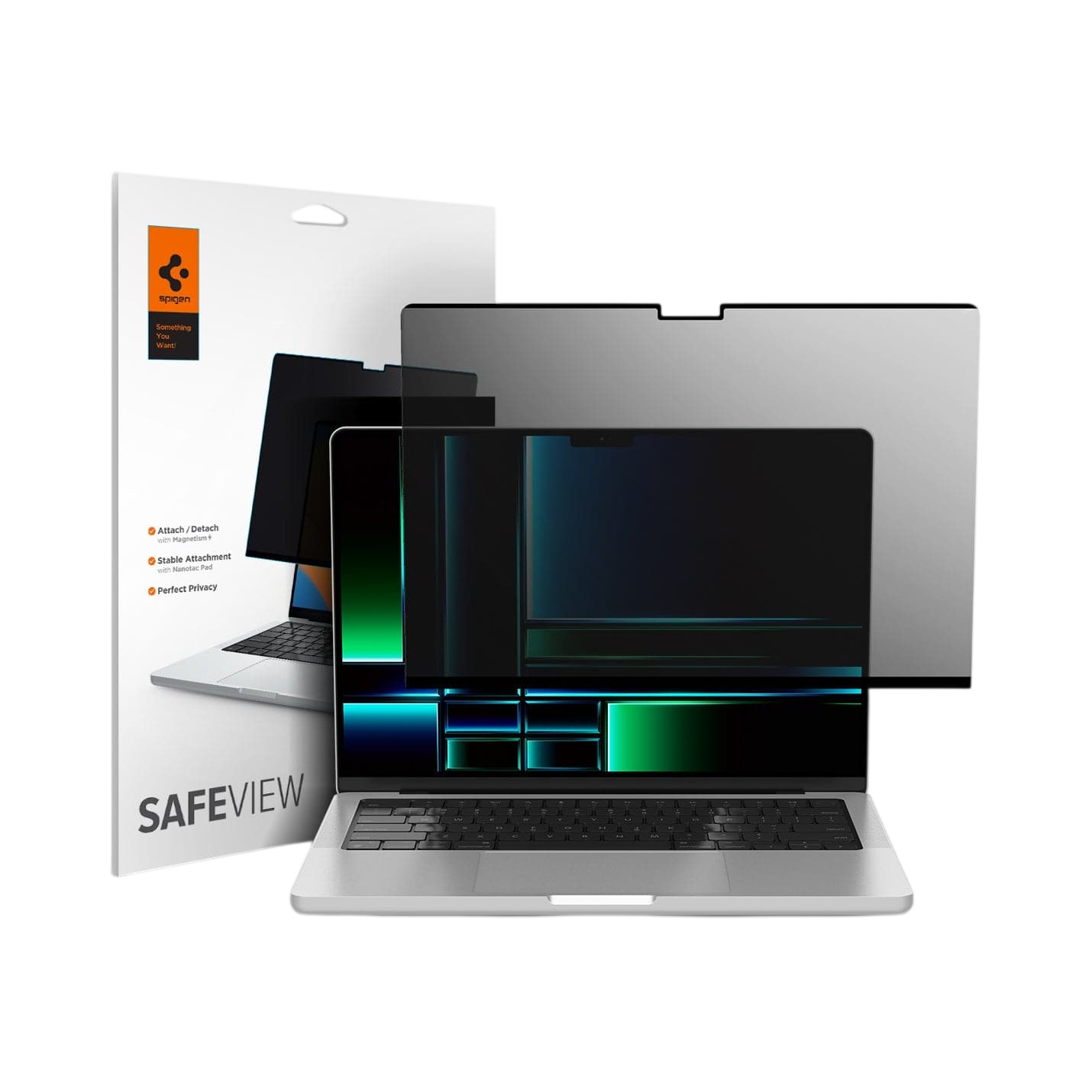 Spigen Safe View Privacy Screen Protector for MacBook Pro  (M5 / M4 / M3 / M2 / M1)
