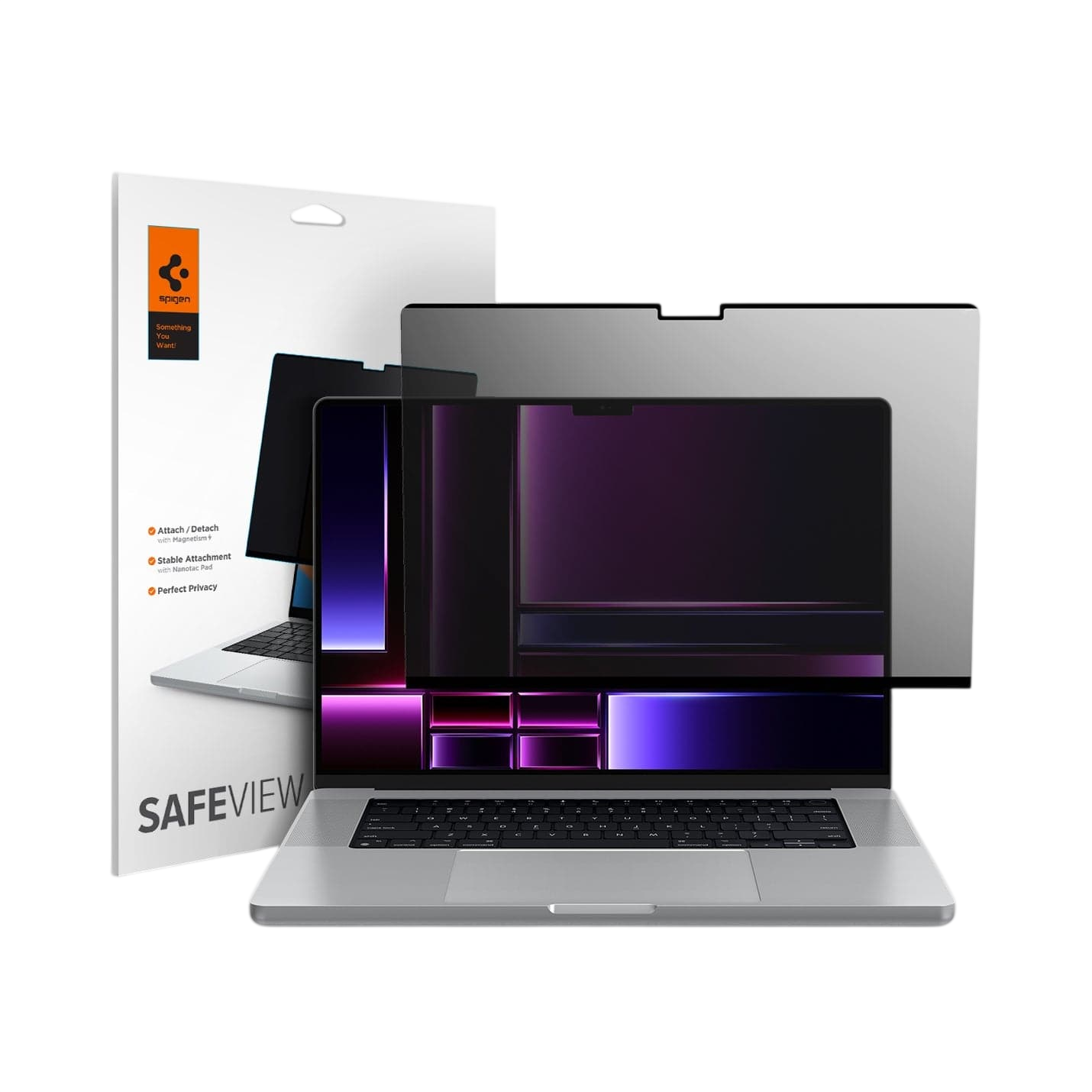 Spigen Safe View Privacy Screen Protector for MacBook Pro  (M5 / M4 / M3 / M2 / M1)